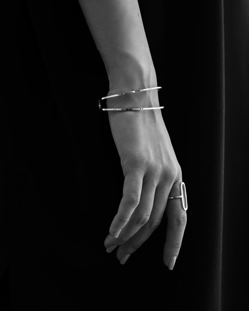 Contemporary hadmade cuff bracelet.