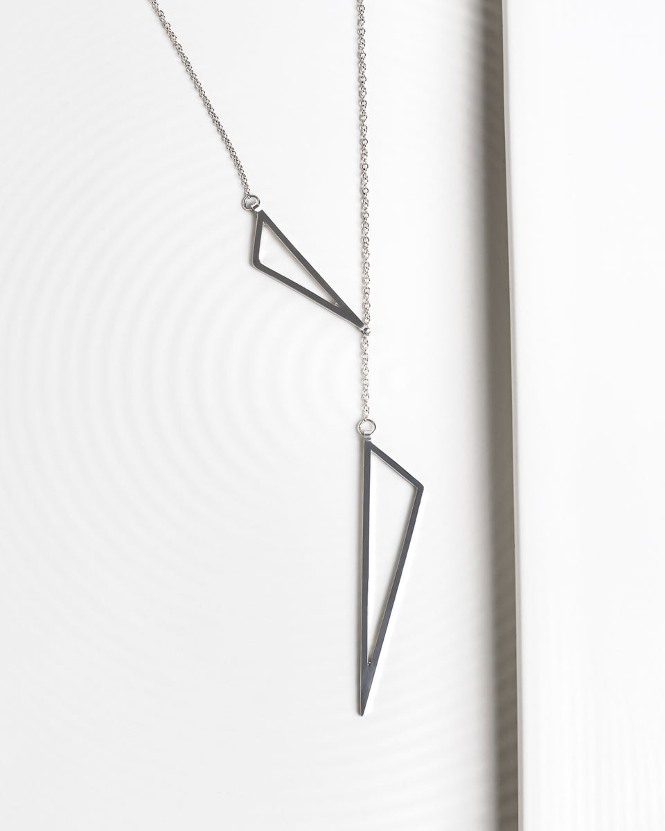 Long deals triangle necklace